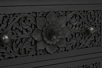 Florentia Crest™ Hand - Carved Solid Wood Dresser – handcrafted solid wood furniture