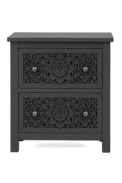 Florentia Crest™ Hand - Carved Solid Wood Platform Bed & Bedroom Collection – handcrafted solid wood furniture