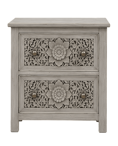 Florentia Crest™ Hand - Carved Solid Wood Platform Bed & Bedroom Collection – handcrafted solid wood furniture