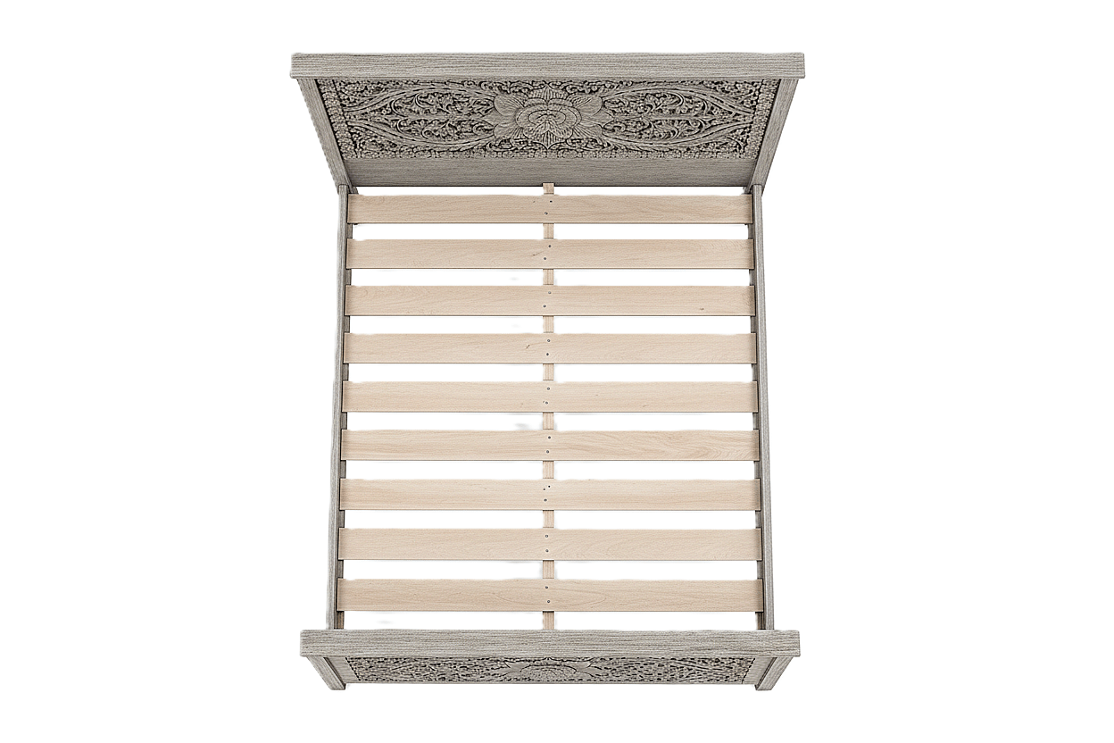 Florentia Crest™ Hand - Carved Solid Wood Platform Bed & Bedroom Collection – handcrafted solid wood furniture