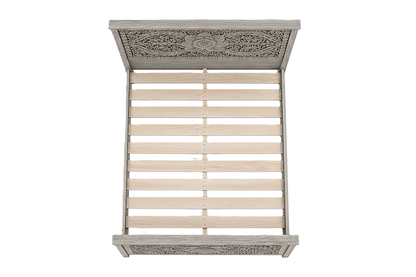 Florentia Crest™ Hand - Carved Solid Wood Platform Bed & Bedroom Collection – handcrafted solid wood furniture