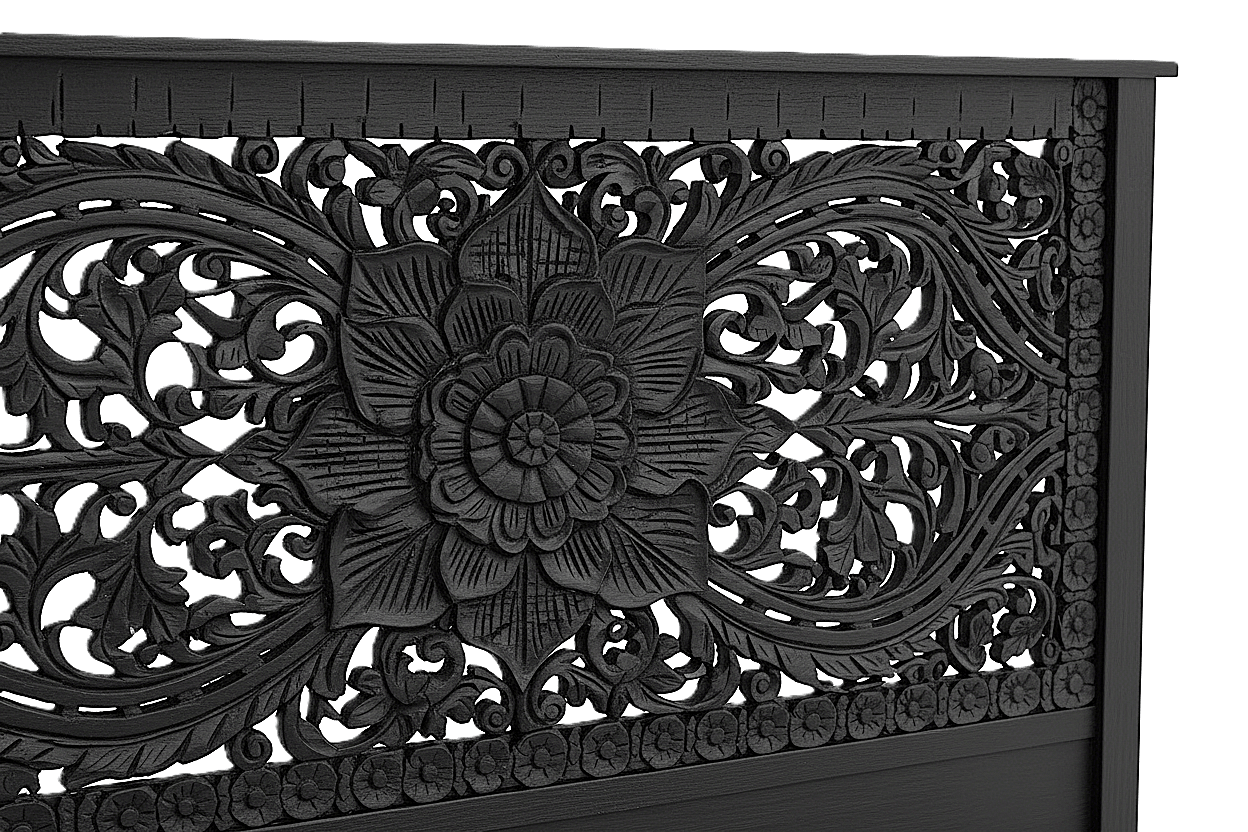 Florentia Crest™ Hand - Carved Solid Wood Platform Bed & Bedroom Collection – handcrafted solid wood furniture
