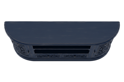 Florentia Crest™ Hand - Carved Solid Wood TV Console & Entertainment Center – handcrafted solid wood furniture