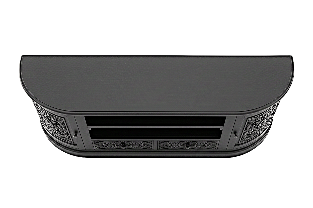 Florentia Crest™ Hand - Carved Solid Wood TV Console & Entertainment Center – handcrafted solid wood furniture