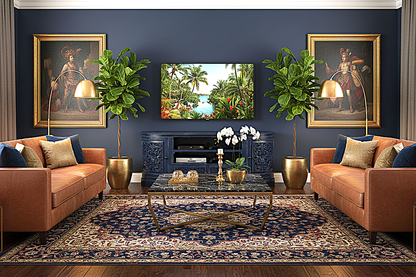 Florentia Crest™ Hand - Carved Solid Wood TV Console & Entertainment Center – handcrafted solid wood furniture