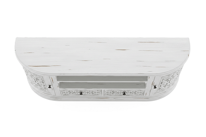 Florentia Crest™ Hand - Carved Solid Wood TV Console & Entertainment Center – handcrafted solid wood furniture