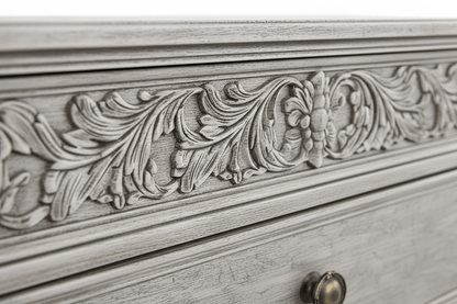 Florentia Royale™ Hand - Carved Solid Wood Dresser (6 Drawer) – handcrafted solid wood furniture