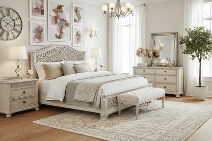 Florentia Royale™ Hand - Carved Solid Wood Dresser (6 Drawer) – handcrafted solid wood furniture