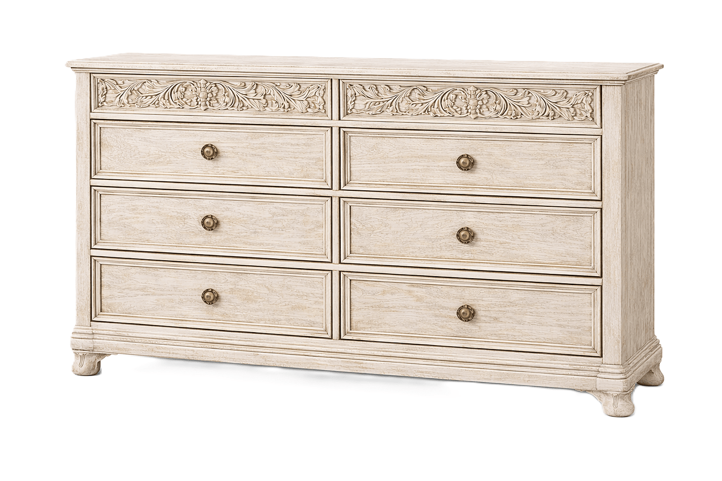 Florentia Royale™ Hand - Carved Solid Wood Dresser (6 Drawer) – handcrafted solid wood furniture