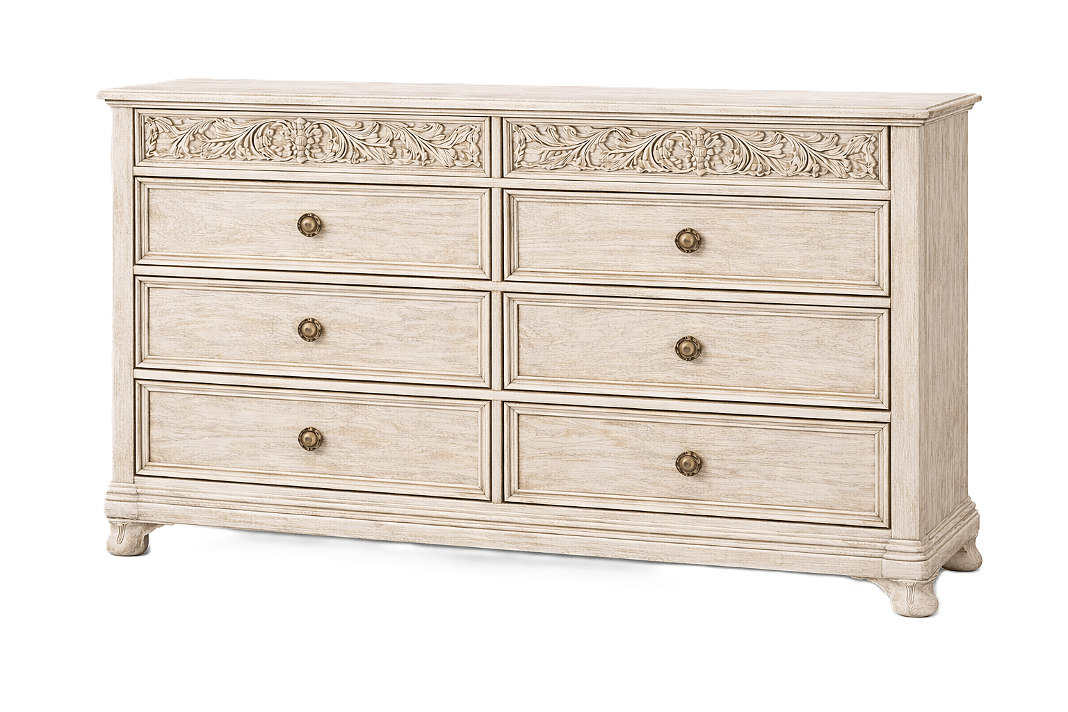 Florentia Royale™ Hand - Carved Solid Wood Dresser (6 Drawer) – handcrafted solid wood furniture