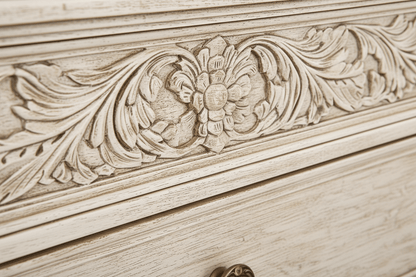 Florentia Royale™ Hand - Carved Solid Wood Dresser (6 Drawer) – handcrafted solid wood furniture
