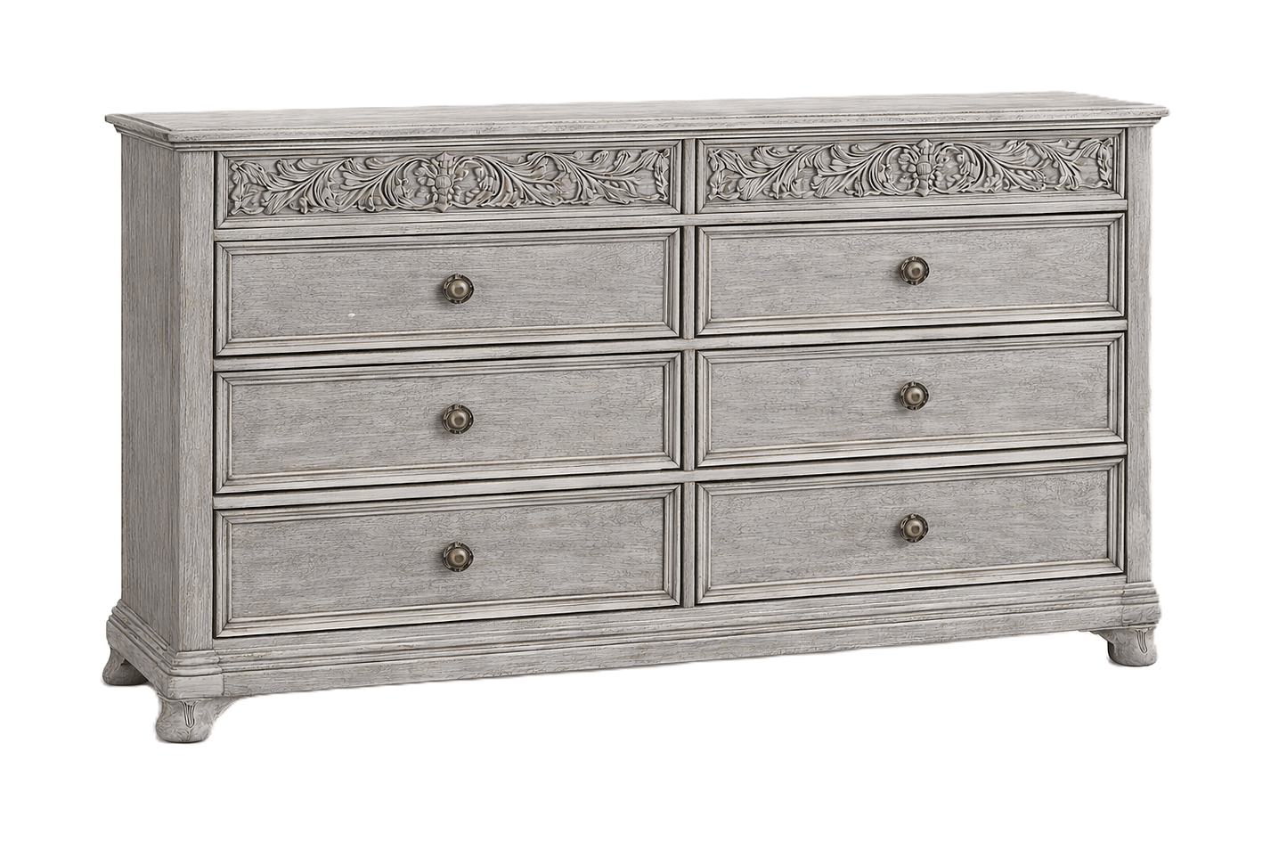 Florentia Royale™ Hand - Carved Solid Wood Dresser (6 Drawer) – handcrafted solid wood furniture