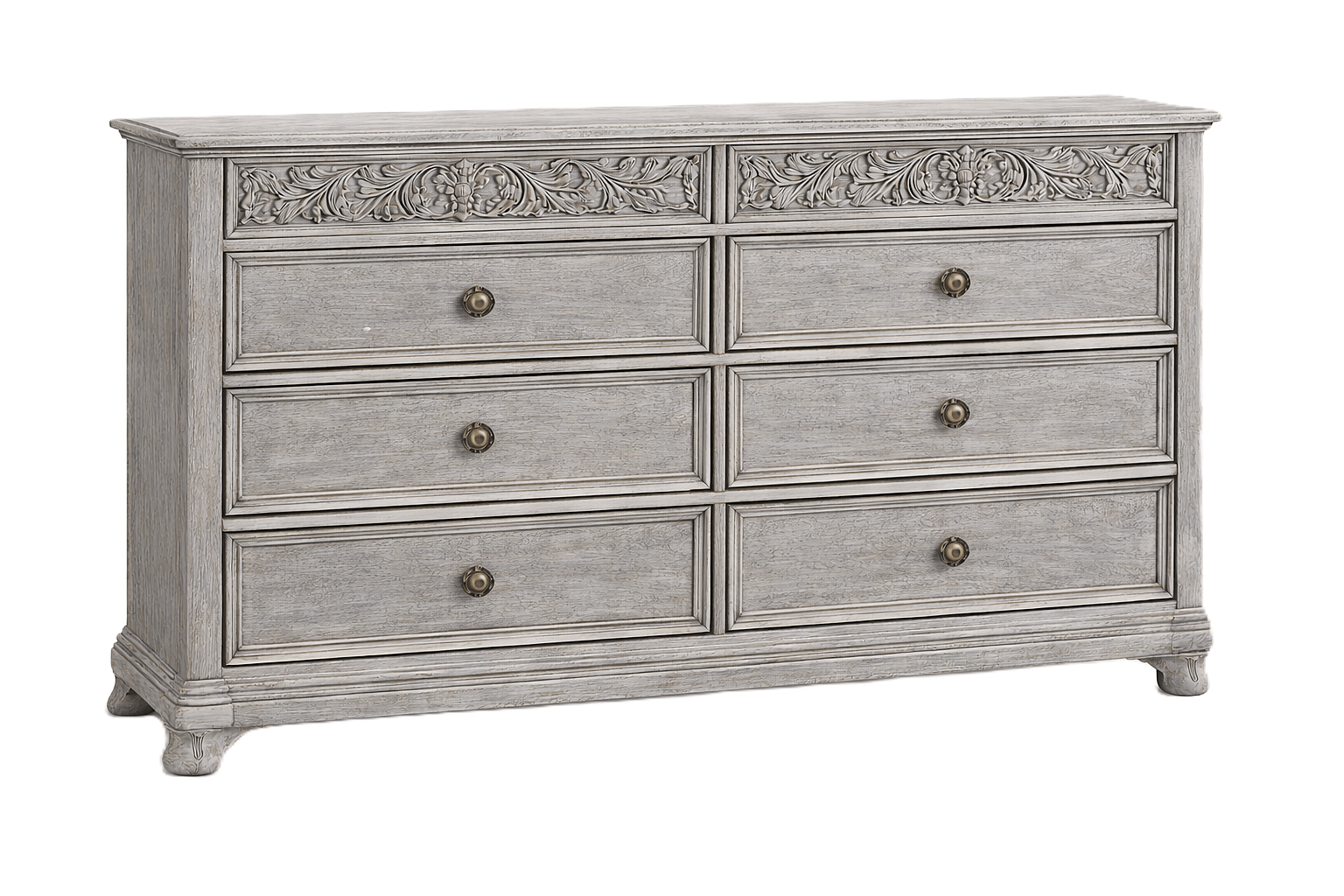 Florentia Royale™ Hand - Carved Solid Wood Dresser (6 Drawer) – handcrafted solid wood furniture