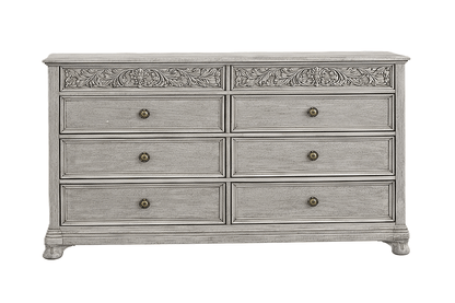 Florentia Royale™ Hand - Carved Solid Wood Dresser (6 Drawer) – handcrafted solid wood furniture