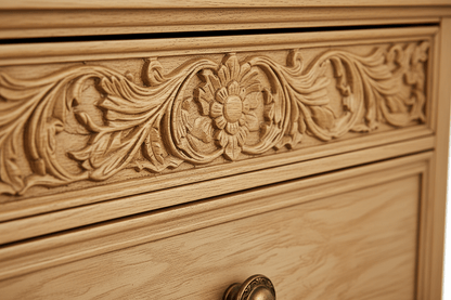 Florentia Royale™ Hand - Carved Solid Wood Nightstand – handcrafted solid wood furniture