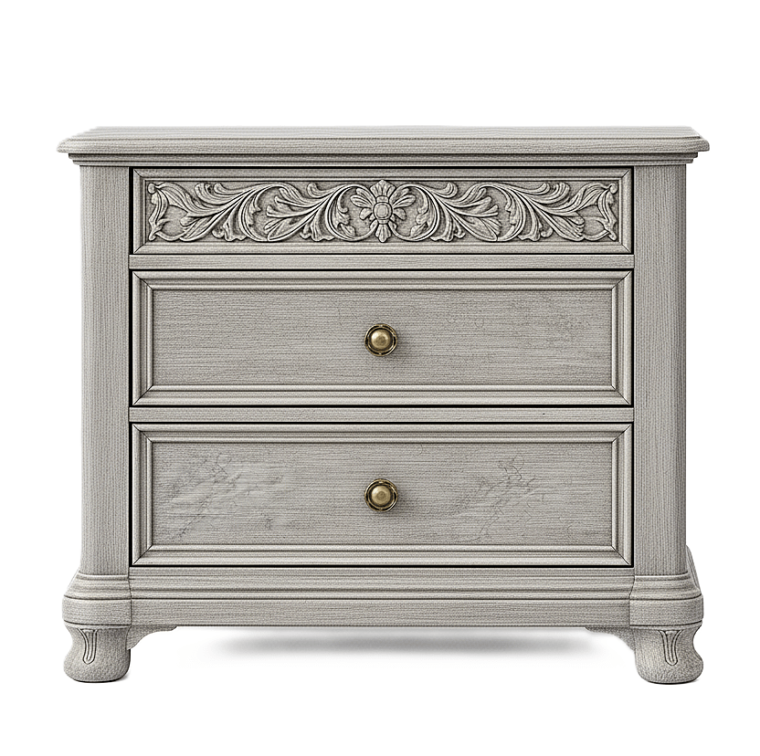 Florentia Royale™ Hand - Carved Solid Wood Nightstand – handcrafted solid wood furniture