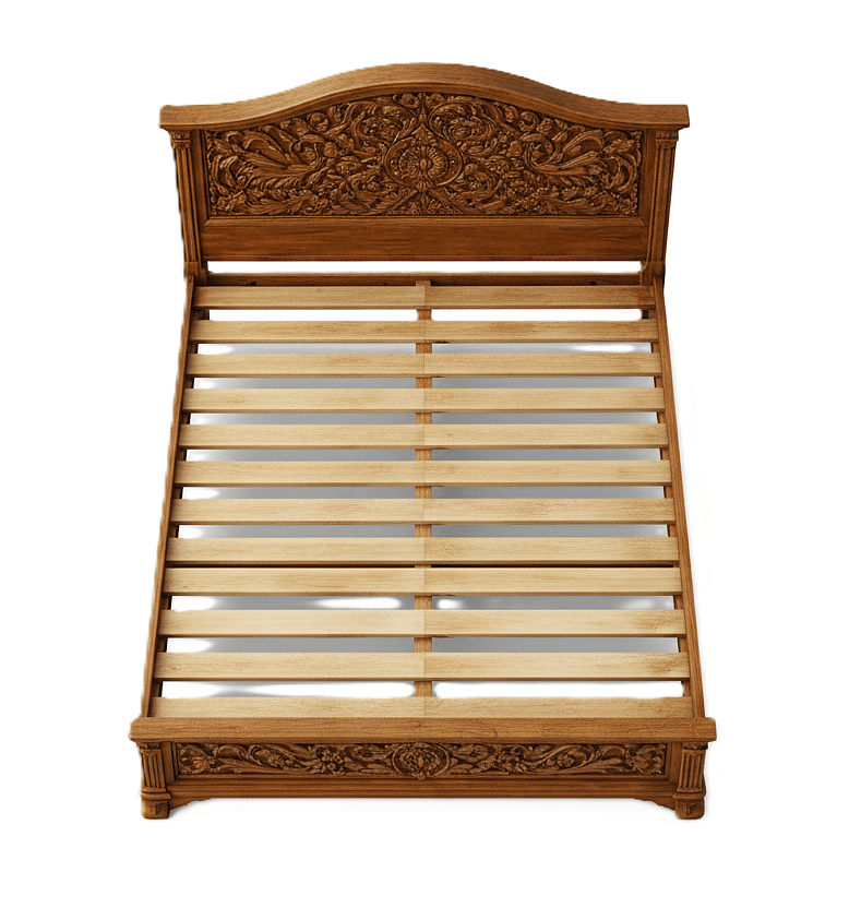 Florentia Royale™ Hand - Carved Solid Wood Platform Bed & Bedroom Collection – handcrafted solid wood furniture