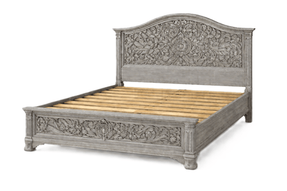 Florentia Royale™ Hand - Carved Solid Wood Platform Bed & Bedroom Collection – handcrafted solid wood furniture