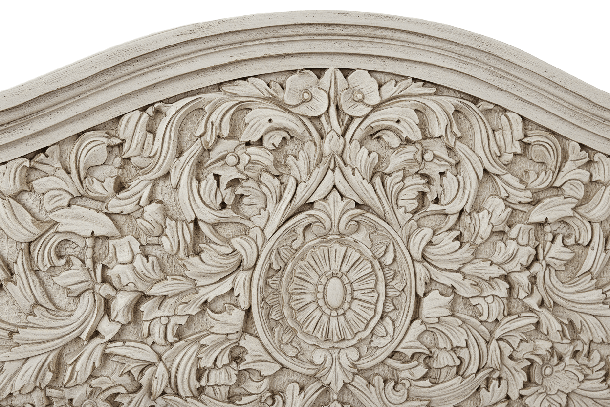 Florentia Royale™ Hand - Carved Solid Wood Platform Bed & Bedroom Collection – handcrafted solid wood furniture