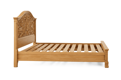 Florentia Royale™ Hand - Carved Solid Wood Platform Bed & Bedroom Collection – handcrafted solid wood furniture