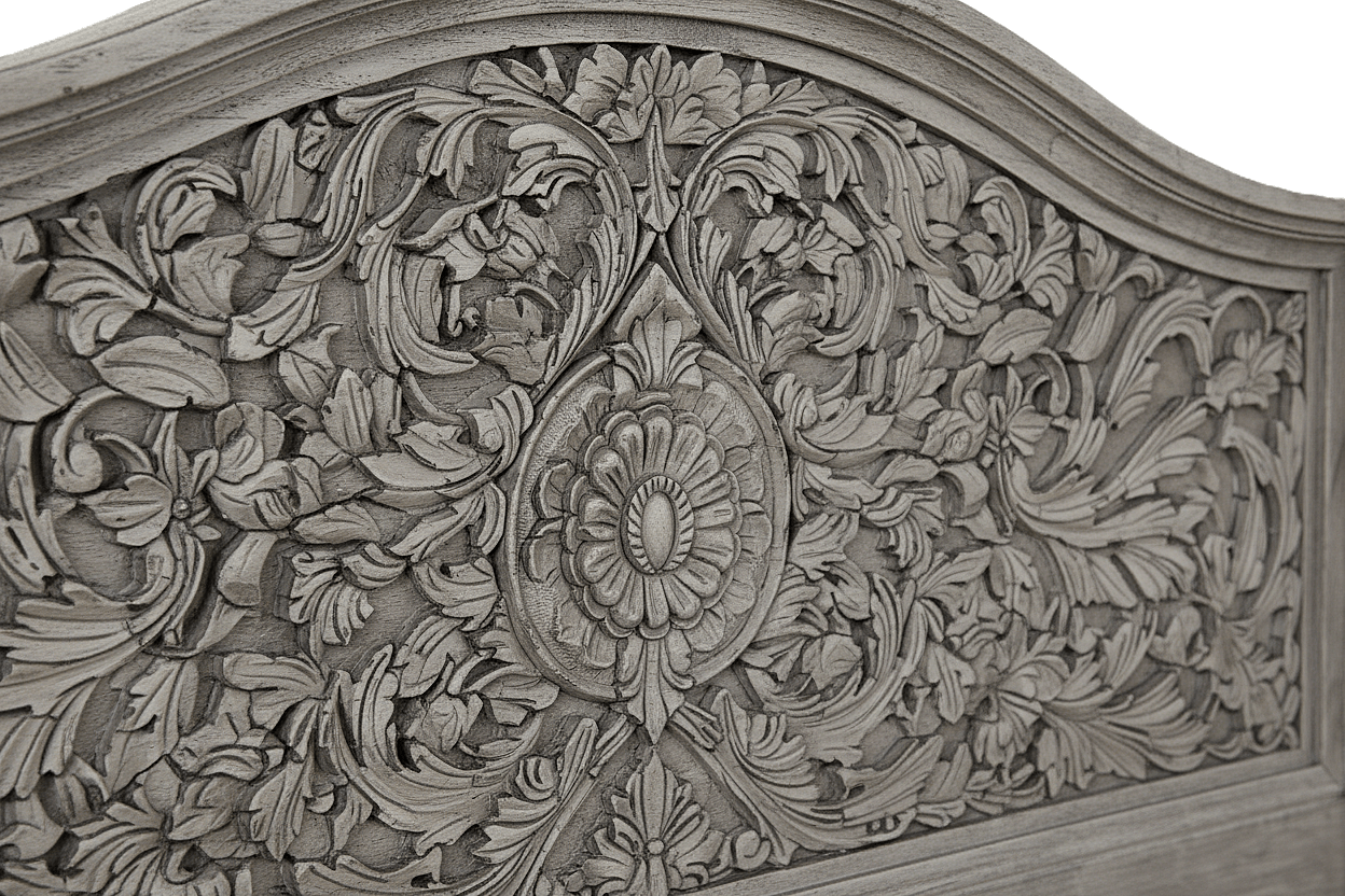 Florentia Royale™ Hand - Carved Solid Wood Platform Bed & Bedroom Collection – handcrafted solid wood furniture