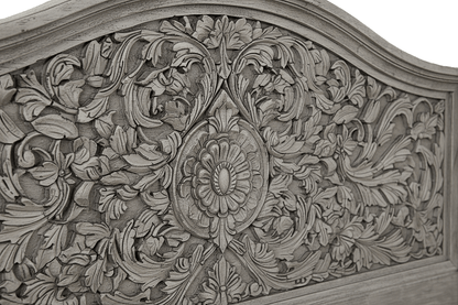 Florentia Royale™ Hand - Carved Solid Wood Platform Bed & Bedroom Collection – handcrafted solid wood furniture