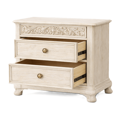 Florentia Royale™ Hand - Carved Solid Wood Platform Bed & Bedroom Collection – handcrafted solid wood furniture