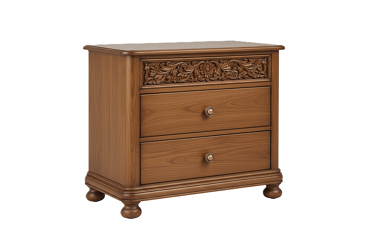 Florentia Royale™ Hand - Carved Solid Wood Platform Bed & Bedroom Collection – handcrafted solid wood furniture