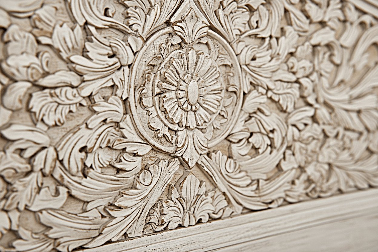 Florentia Royale™ Hand - Carved Solid Wood Platform Bed & Bedroom Collection – handcrafted solid wood furniture