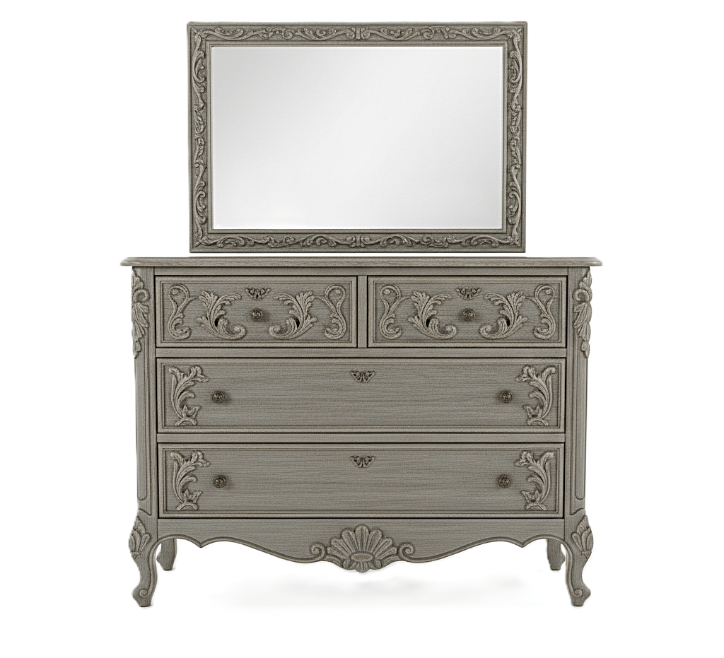 French Country Hand - Carved Solid Wood Platform Bed / Bedroom Collection – handcrafted solid wood furniture