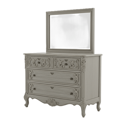 French Country Hand - Carved Solid Wood Platform Bed / Bedroom Collection – handcrafted solid wood furniture