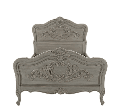French Country Hand - Carved Solid Wood Platform Bed / Bedroom Collection – handcrafted solid wood furniture