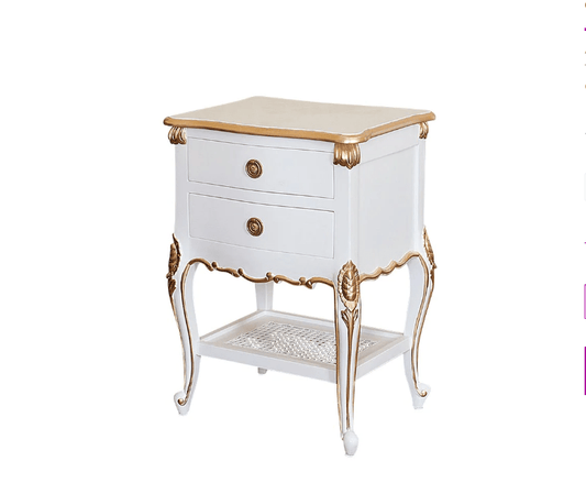 Gold Antique Solid Mango Bed Side – handcrafted solid wood furniture