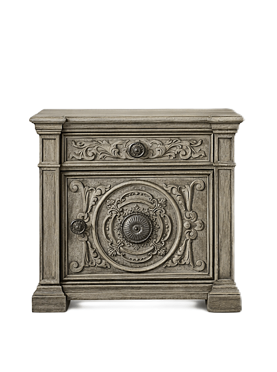 Grand Baroque Medallion™ Hand - Carved Solid Wood Platform Bed & Bedroom Collection – handcrafted solid wood furniture