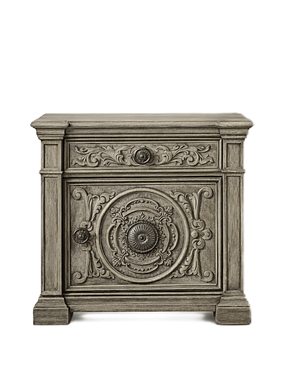 Grand Baroque Medallion™ Hand - Carved Solid Wood Platform Bed & Bedroom Collection – handcrafted solid wood furniture