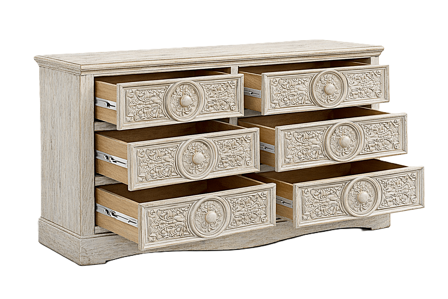 Grand Chateau™ Hand - Carved Solid Wood Platform Bed & Bedroom Collection – handcrafted solid wood furniture