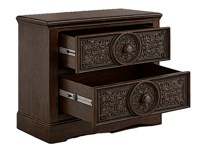 Grand Chateau™ Hand - Carved Solid Wood Platform Bed & Bedroom Collection – handcrafted solid wood furniture