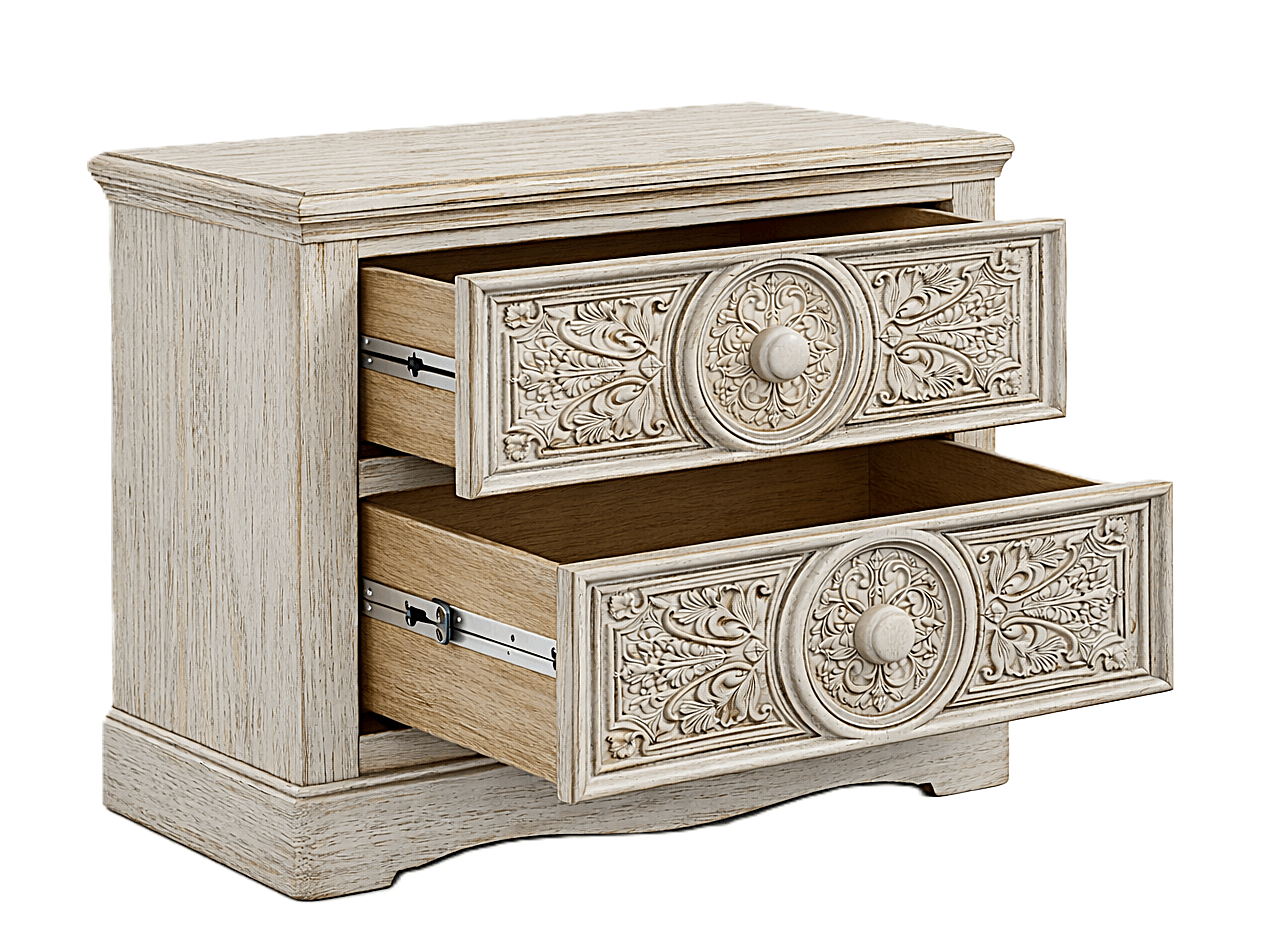 Grand Chateau™ Hand - Carved Solid Wood Platform Bed & Bedroom Collection – handcrafted solid wood furniture