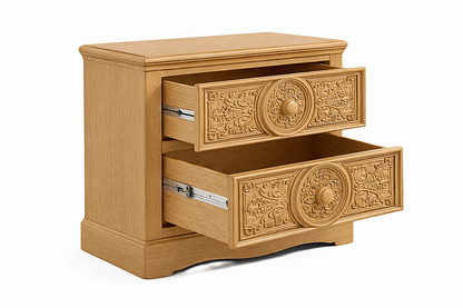 Grand Chateau™ Hand - Carved Solid Wood Platform Bed & Bedroom Collection – handcrafted solid wood furniture