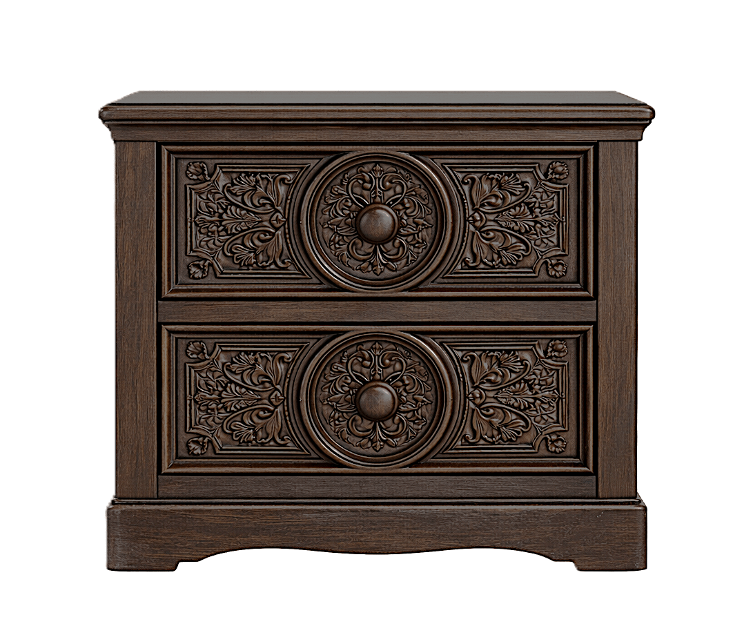Grand Chateau™ Hand - Carved Solid Wood Platform Bed & Bedroom Collection – handcrafted solid wood furniture
