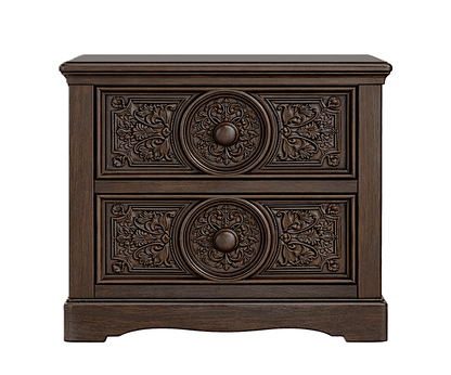 Grand Chateau™ Hand - Carved Solid Wood Platform Bed & Bedroom Collection – handcrafted solid wood furniture