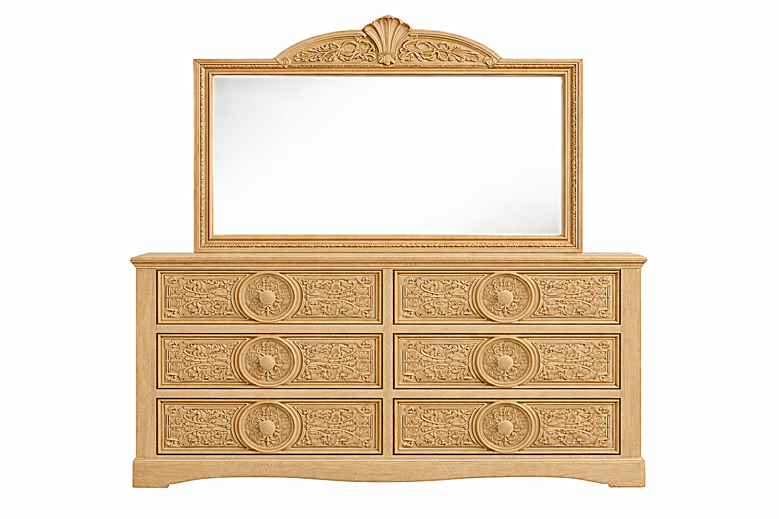 Grand Chateau™ Hand - Carved Solid Wood Platform Bed & Bedroom Collection – handcrafted solid wood furniture