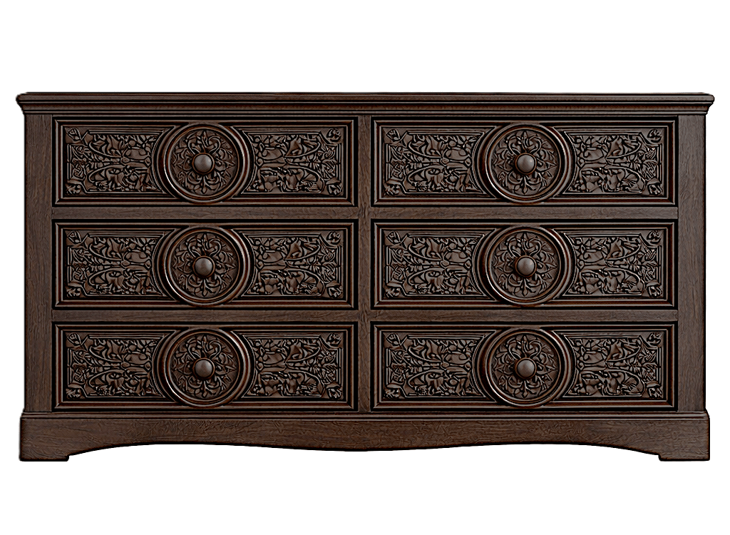 Grand Chateau™ Hand - Carved Solid Wood Platform Bed & Bedroom Collection – handcrafted solid wood furniture