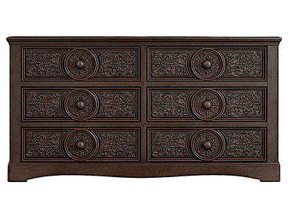 Grand Chateau™ Hand - Carved Solid Wood Platform Bed & Bedroom Collection – handcrafted solid wood furniture
