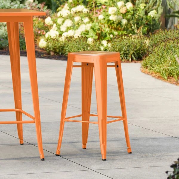 Haidar Stylish Modern Backless Outdoor Counter/Bar Stool – handcrafted solid wood furniture
