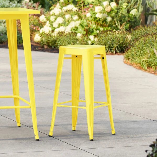 Haidar Stylish Modern Backless Outdoor Counter/Bar Stool – handcrafted solid wood furniture