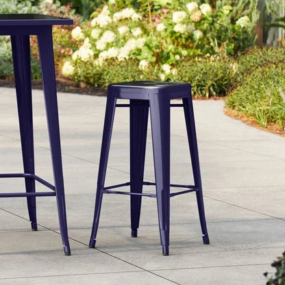 Haidar Stylish Modern Backless Outdoor Counter/Bar Stool – handcrafted solid wood furniture