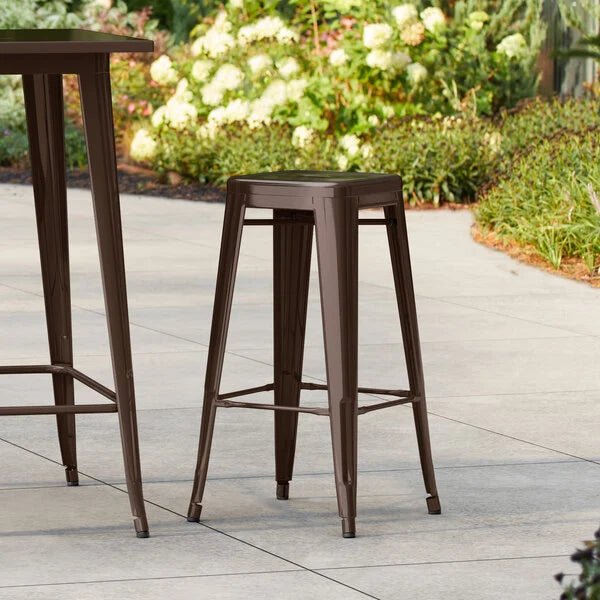 Haidar Stylish Modern Backless Outdoor Counter/Bar Stool – handcrafted solid wood furniture