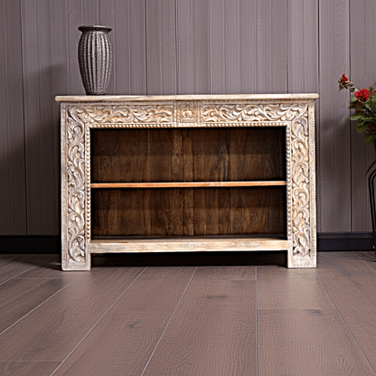 Hand Carved Hall Table by Hibashi Furniture – handcrafted solid wood furniture made in India