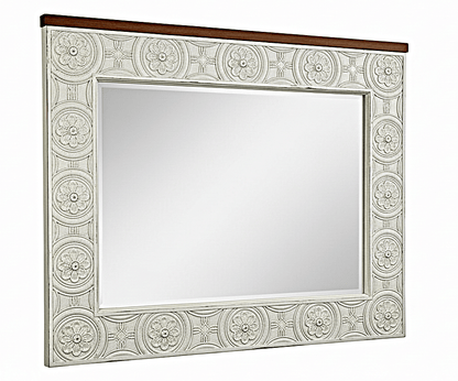 Hand - Carved Whitewash Panel Platform Bed & 5 - Piece Luxury Bedroom Set – handcrafted solid wood furniture